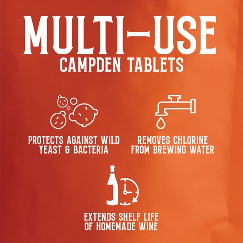 Craft A Brew - Campden Tablets - Sodium Metabisulfite - Sterilant for Winemaking - Ideal for Traditional Grape Wines - Crafting Fruit Wine, Cider - 50 Count