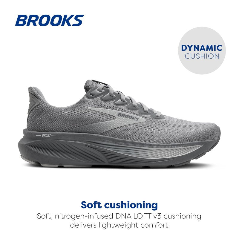 Brooks Men’s Ghost 17 Neutral Running Shoe - Primer Gray/Oyster Mushroom - 11.5 Wide