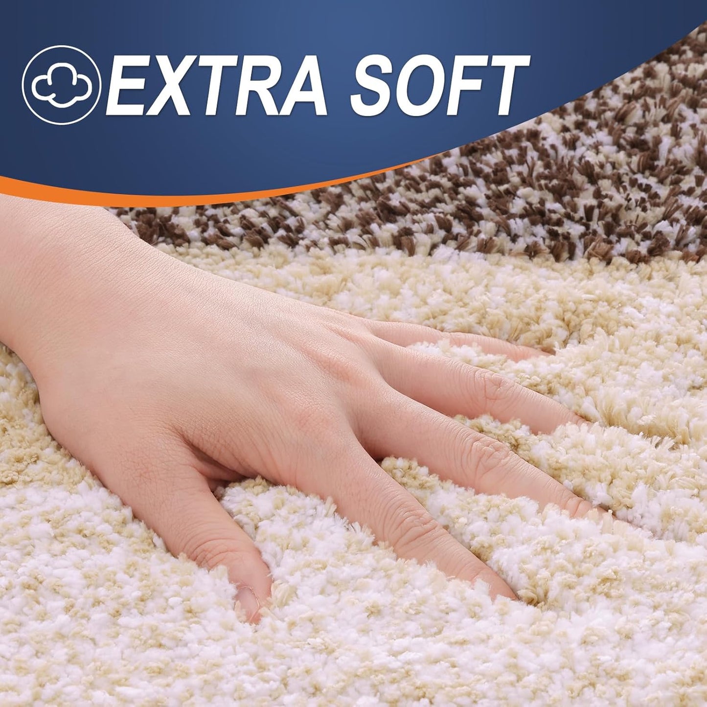 OLANLY Large Bathroom Rug Mat - Extra Soft Microfiber, Quick-Dry, Machine Washable | 50x30, Brown