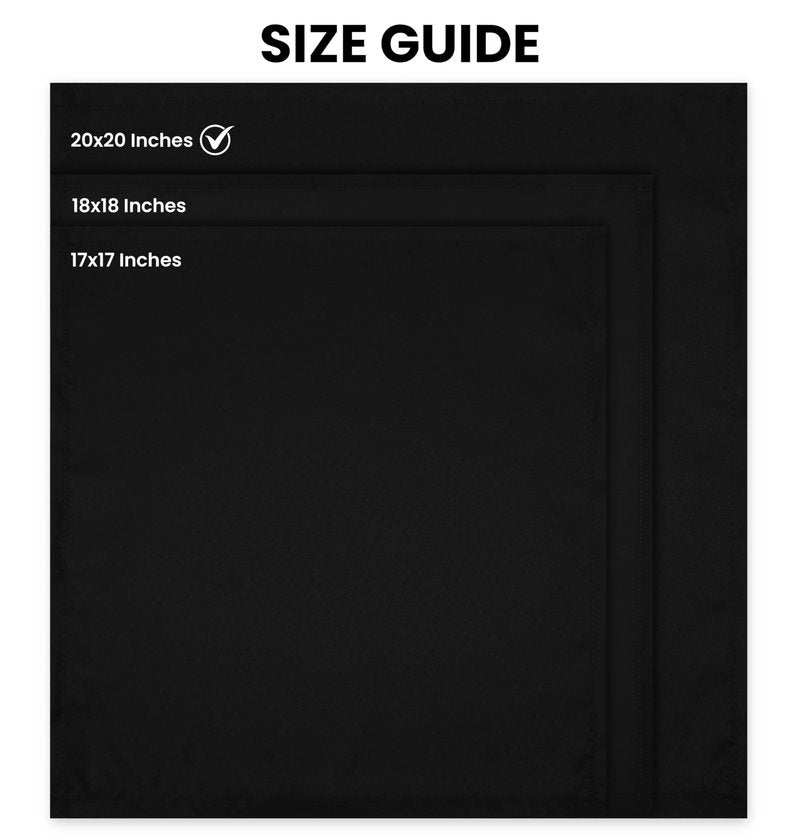 Utopia Home [24 Pack, Black] Cloth Napkins 20x20 Inches, 100% Polyester Hemmed Edges, Washable and Reusable Ideal for Parties, Weddings and Dinners
