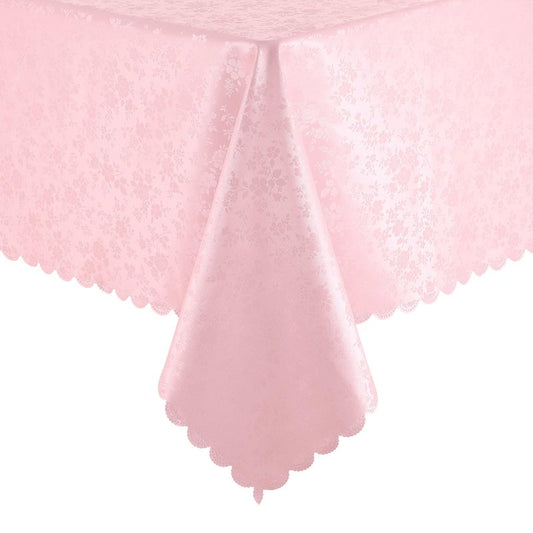 Smiry Rectangle Table Cloth, Waterproof Heavy Duty Vinyl Tablecloths, Wipeable Washable Table Cover for Kitchen and Dining Room (Pink, 54" X 78")