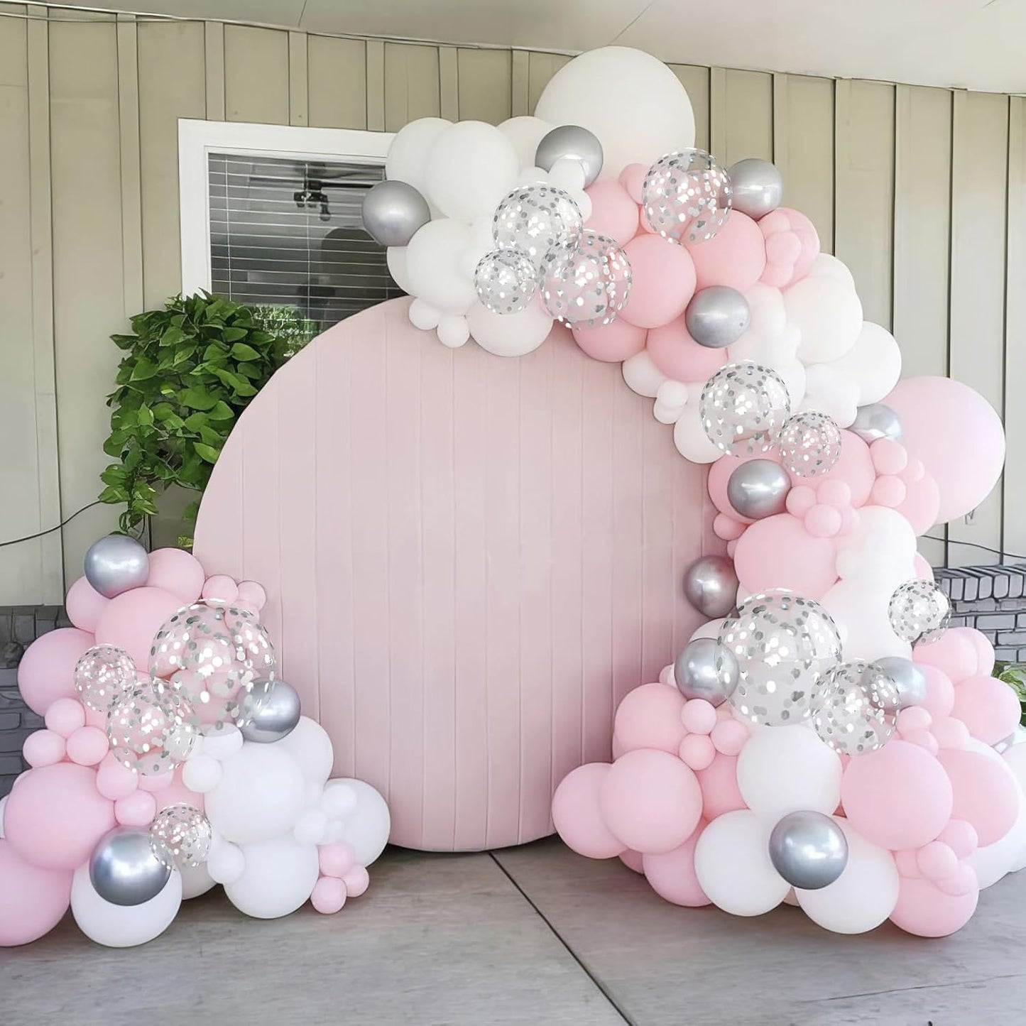 Skiennix Pink and Silver Balloons - Pastel Macaron Party Decor for Girls' Birthdays & Celebrations
