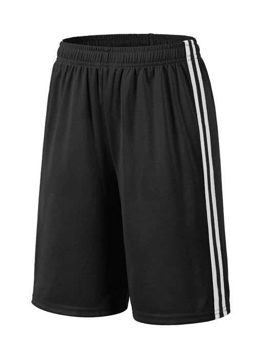 Somaibo Boys Athletic Shorts, Kids Basketball Quick Dry Mesh Short for Youth Soccer Gym Sports Running Black