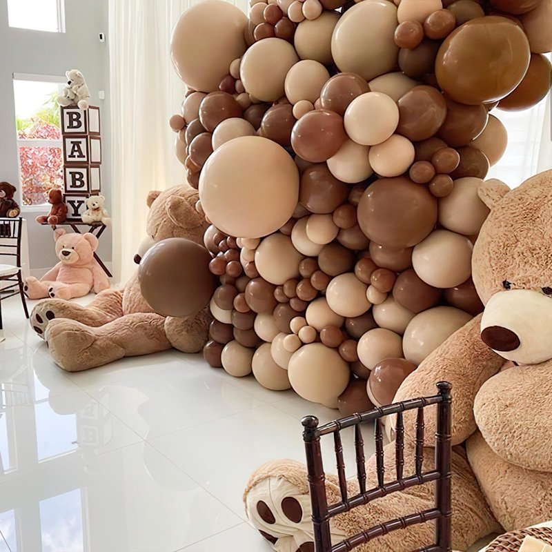 PartyWoo Brown Balloons 101pcs 12 Inch Boho Neutral Coffee Tan Fall Latex Helium Balloons for Wedding Baby Shower Gender Reveal Graduation Safari Woodland Birthday Fall Party Decorations Brown-F09