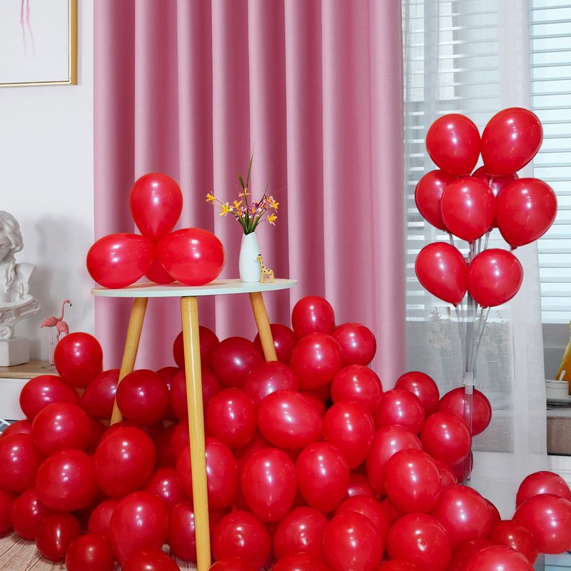 Red Balloons 110Pcs 5 Inch Small Latex Party Balloons, Mini Thick Birthday Balloons for Wedding Baby Shower Decorations.