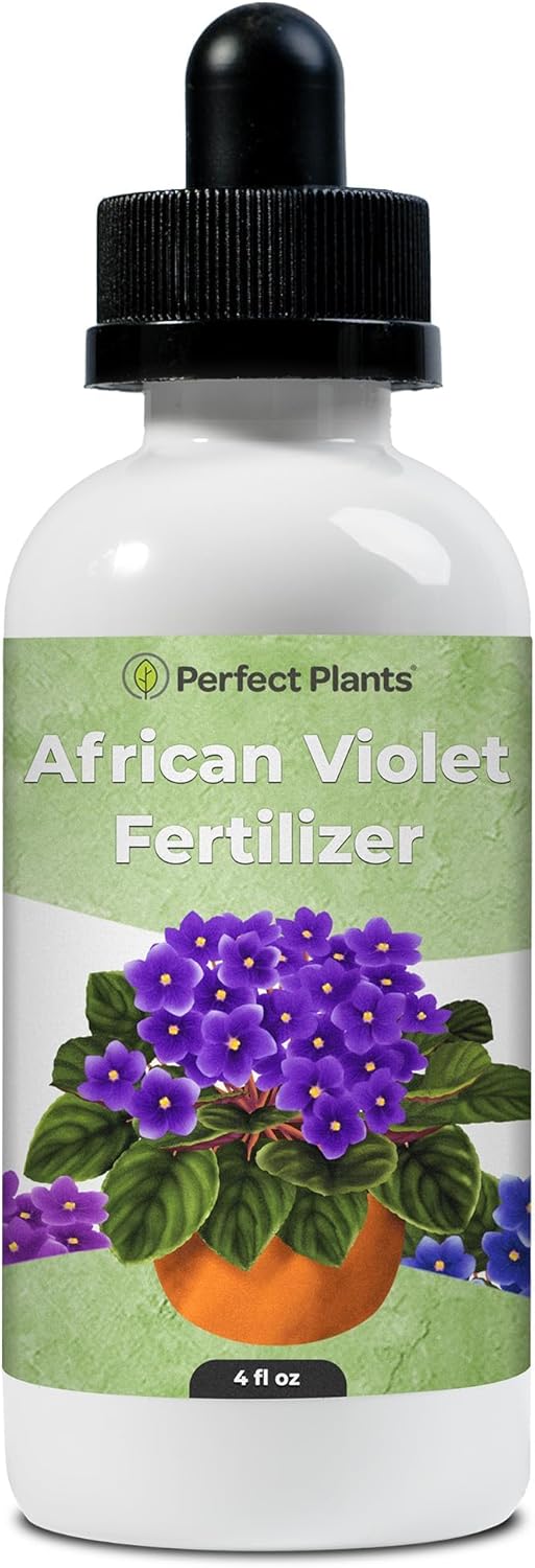 Perfect Plants Liquid African Violet Food Drops - Premium Fertilizer for Indoor Flowering Plants | NPK 2-2-2 (4oz)