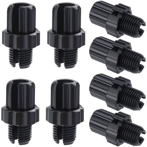 HINZIC 8Pcs M10 Bike Brake Cable Handle Lever Adjuster Screws 10mm Aluminum Alloy Bicycle Brake Lever Fastener Adjustering Bolt Parts Black Accessories for Mountain Bike