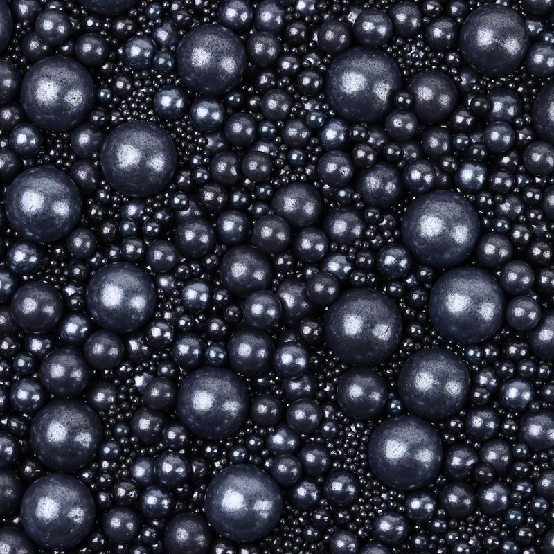 Cobakey Black Sprinkles for Cake Decorations Edible Pearl Sprinkles for Cupcake Toppers Wedding Party Valentines Halloween Christmas Supplies 3.52 ounce