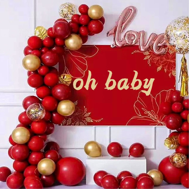 Red Balloons 110Pcs 5 Inch Small Latex Party Balloons, Mini Thick Birthday Balloons for Wedding Baby Shower Decorations.