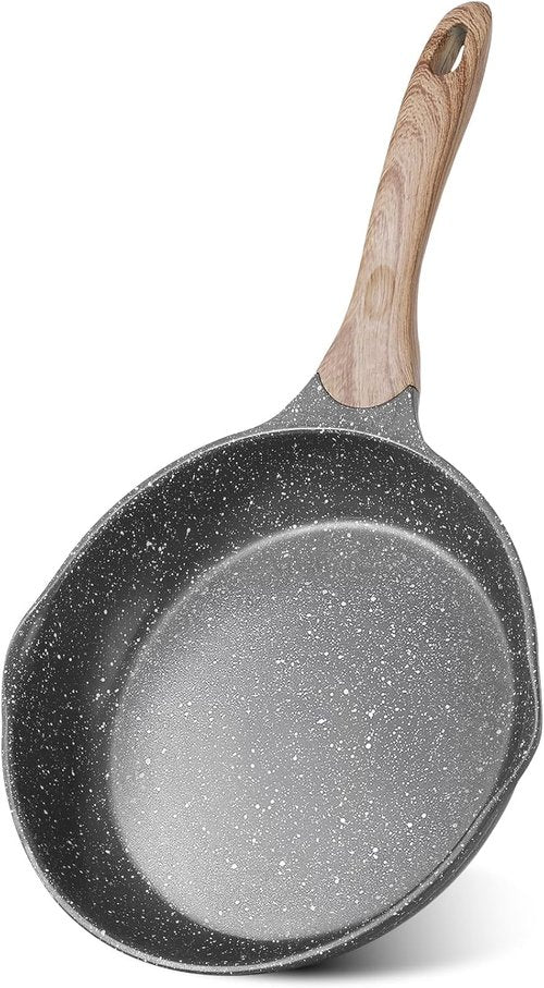 JEETEE 8-Inch Nonstick Frying Pan - Versatile Omelette Skillet with Soft Touch Handle | Induction Compatible