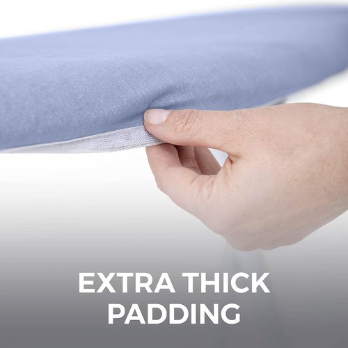 Home Genie Ironing Board Cover - Extra Thick Padding & Scorch Resistant Silicone | 15x54 Full Size, Blue