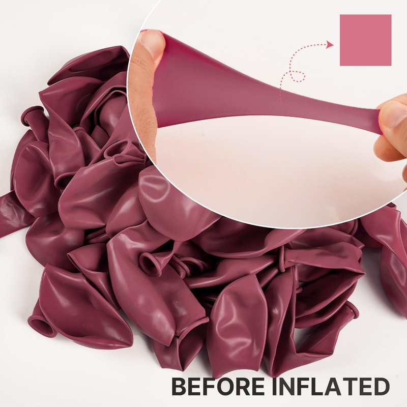 PartyWoo Mauve Balloons 50 pcs 12 Inch Dark Hot Boho Pink Balloons for Wedding Baby Shower Gender Reveal Valentine's Day Bridal Shower Graduation Birthday Party Decorations Pink-F02