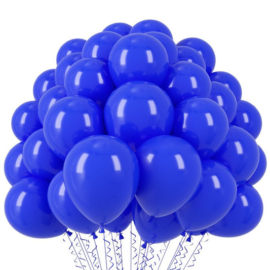 Voircoloria 110pcs Royal Blue Balloons 12inch Blue Latex Party Balloons for Graduation, Wedding, Birthday, New Year, Baby Shower, Anniversary, Baseball, Nautical Party Decorations