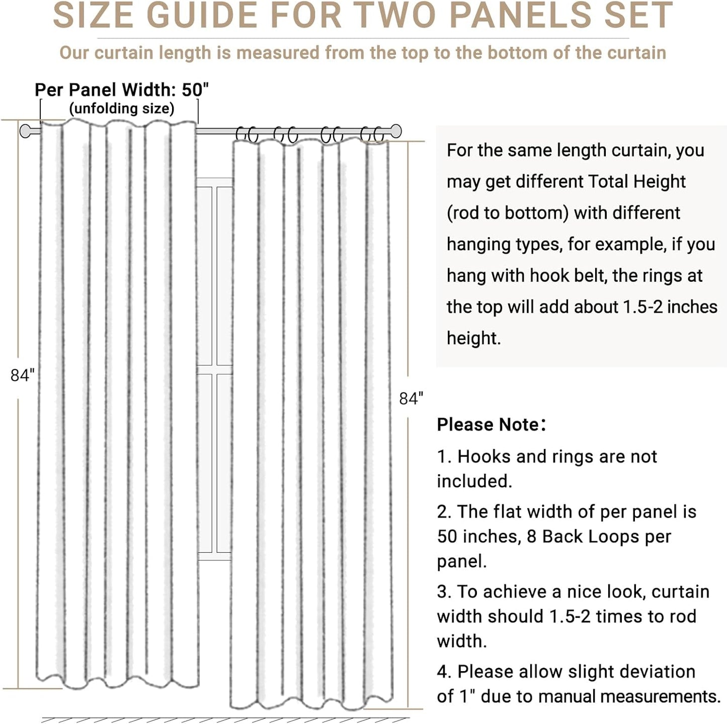 Skiennix 100% Blackout Linen Curtains - Thermal Insulated Drapes for Bedroom | 90" Long, Sage Green, 2 Panels Set