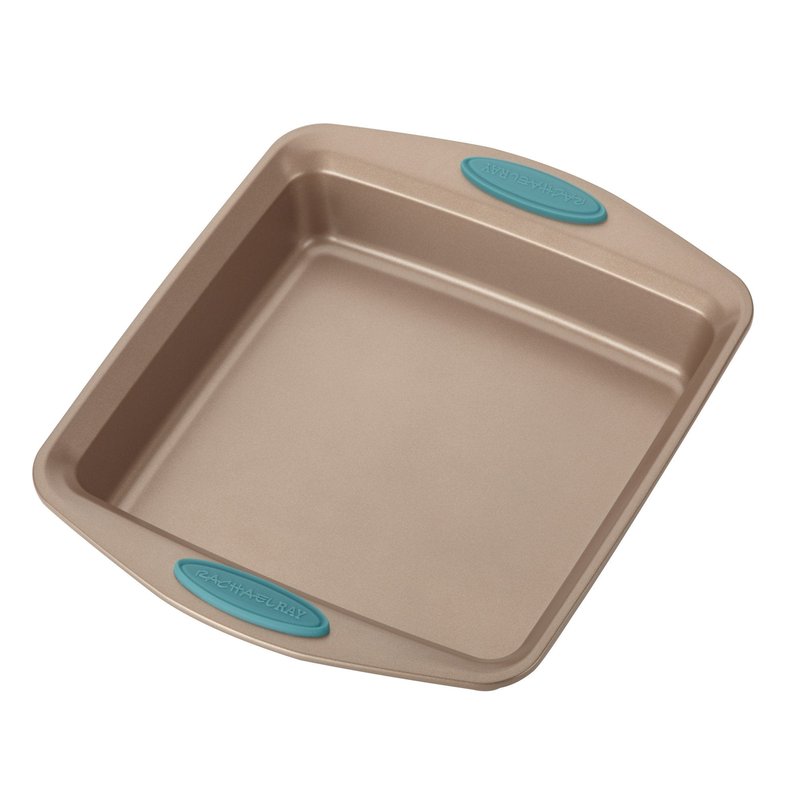 Rachael Ray Cucina Nonstick Baking Pan / Nonstick Cake Pan, Square - 9 Inch, Brown
