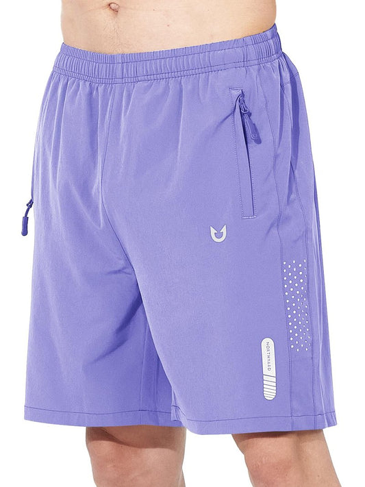 NORTHYARD Men's Athletic Running Shorts Gym Workout 7"/9"/5" Quick Dry Lightweight Sports Basketball Tennis 3 Zipper Pockets Violet 4XL