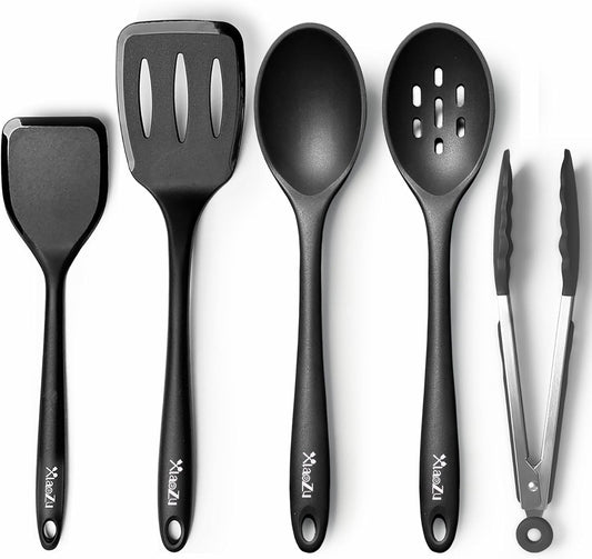 Skiennix Silicone Cooking Utensils Set - Heat Resistant Non-Stick Spatulas & Spoons | BPA-Free Kitchen Tools