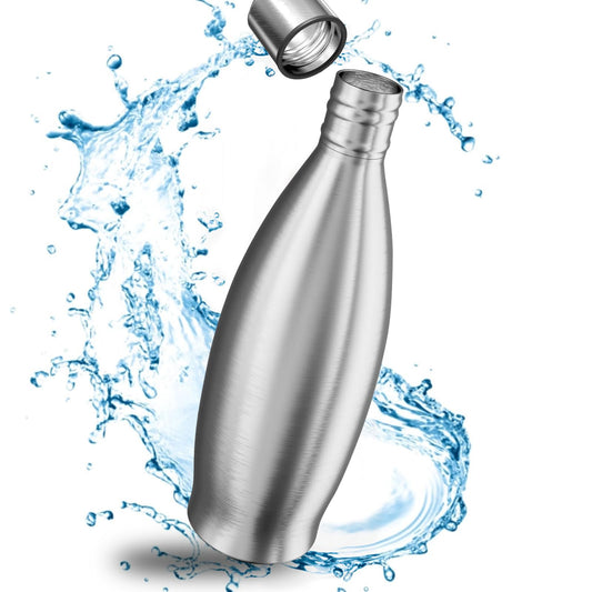 Soda Stream Bottle 30oz Stainless Steel Water Bottle Replacement for Sodastream Crystal - Leak-Proof Dishwasher Safe Plastic Free Metal Sodastream Bottles