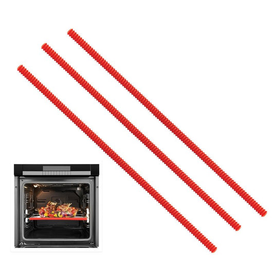 Extra Long 22 inch Oven Rack Cover Silicone Oven Rack Guards Heat Resistant Oven Rack Shields Oven Rack Edge Protector BPA PFOA Free,Protect Against Burns&Scars,Fit on All Standard-Sized Ovens,Gray