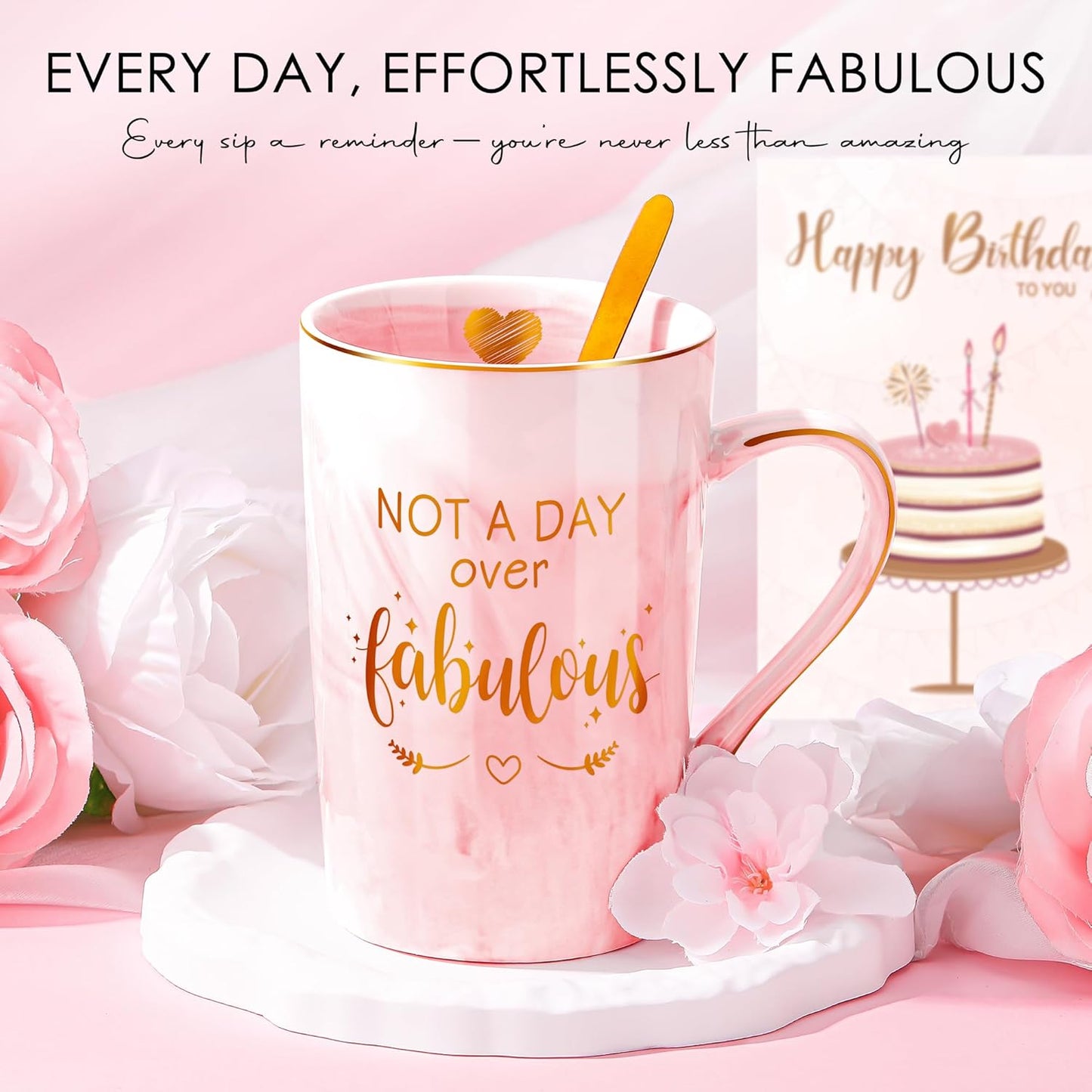 Regine Switzerland Birthday Gift Basket - Unique Pink Gift Box Set for Women | Perfect for Friends, Mom, Sister, and More