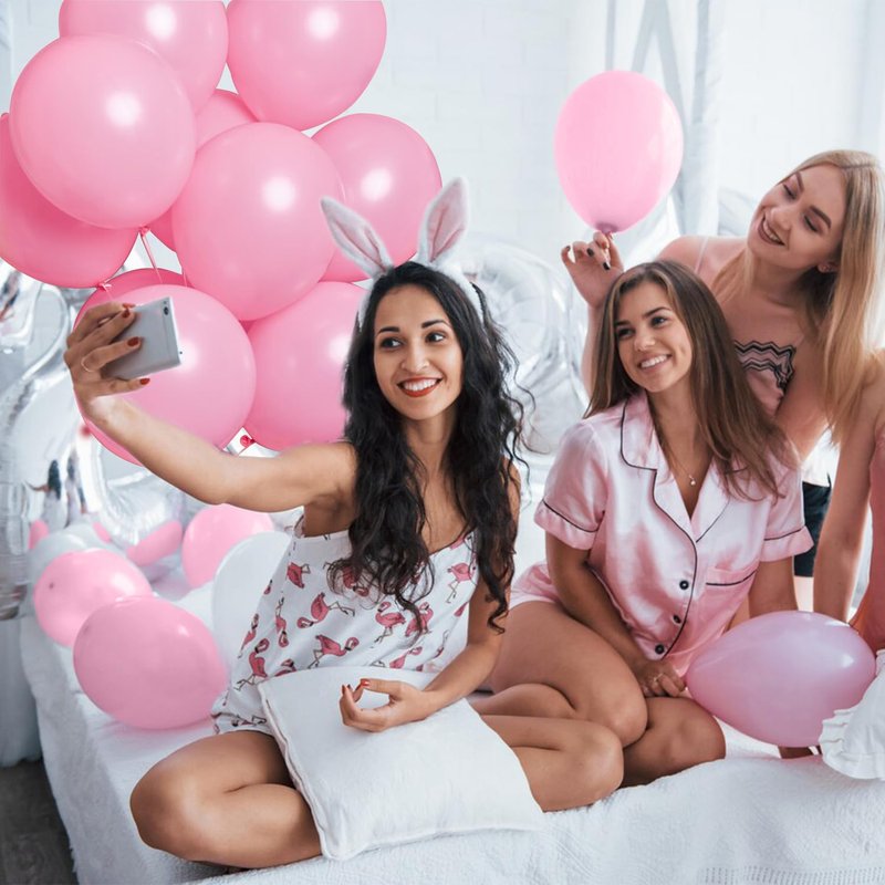 Pink Balloons Light Pink Birthday Decorations 100 Pack 12 inch Round Gender Reveal Ballons for Valentines Birthday Wedding Anniversary Baby Shower Gender Reveal Party Decoration
