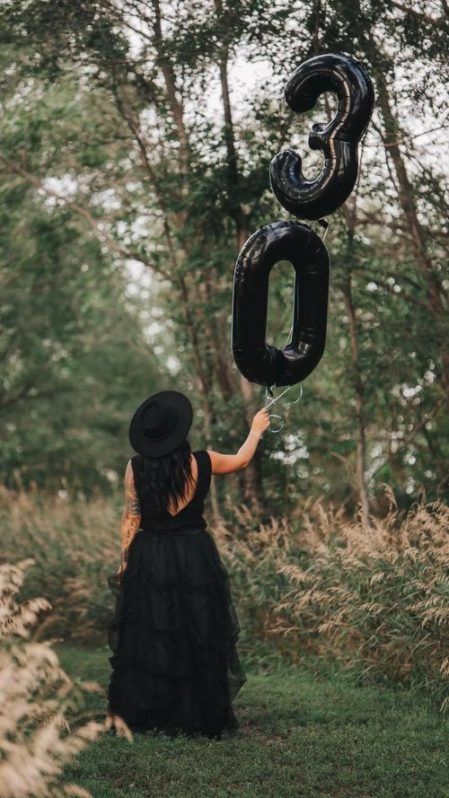Black Number 22 Balloon 40 inch, 22 Number Balloons, 22nd Black Birthday Decorations for Women Men, 22 Year Old Black Party Supplies