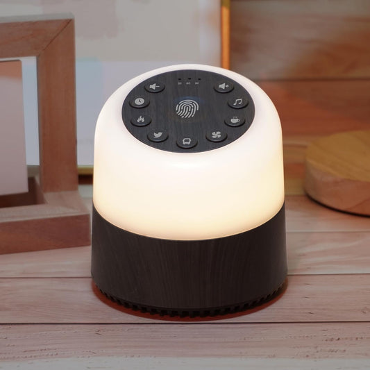 Skiennix White Noise Machine - 32 Soothing Sounds & 9 Color Night Lights | Adjustable Volume & Auto-Off Timer