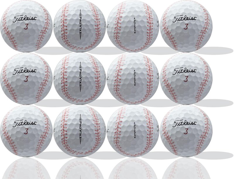 GBM Baseball Certified Refinished Titleist Pro V1X Golf Balls - Set of 12