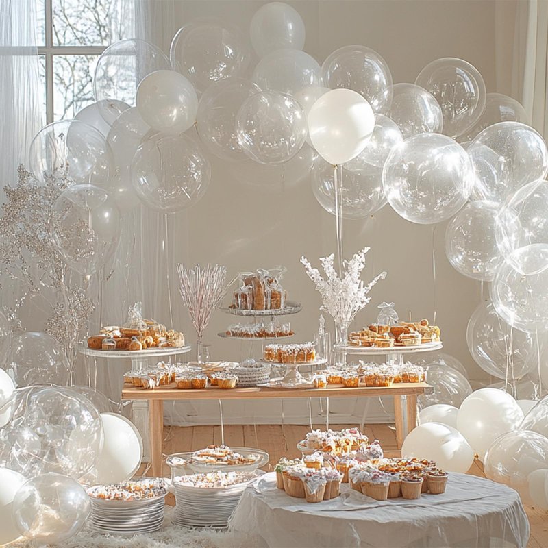 PartyWoo Clear Balloons 140pcs Different Sizes of 18 12 10 5 Inch Transparent Balloon Arch Kit for Graduation Wedding Baby Shower Bridal Shower Anniversary Birthday Party Decorations Clear-Y2