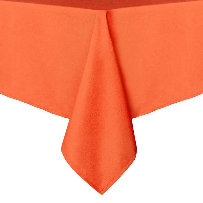sancua Rectangle Tablecloth - 70 x 120 Inch - Stain and Wrinkle Resistant Washable Polyester Table Cloth, Decorative Fabric Table Cover for Dining Tables, Buffet Parties and Camping, Orange