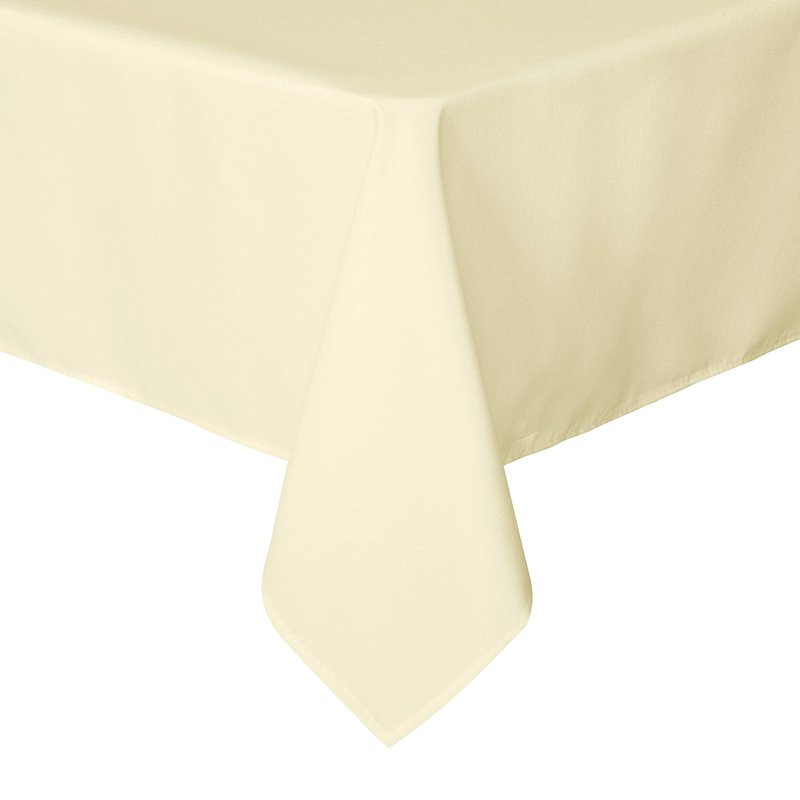 sancua Rectangle Tablecloth - 70 x 120 Inch - Stain and Wrinkle Resistant Washable Polyester Table Cloth, Decorative Fabric Table Cover for Dining Tables, Buffet Parties and Camping, Beige