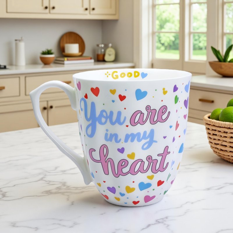 Glen Mila 13oz Cute Coffee Mug for Women Bone China Coffee Mug Cute Mugs Christmas Mugs birthday Gifts for Mom Friends