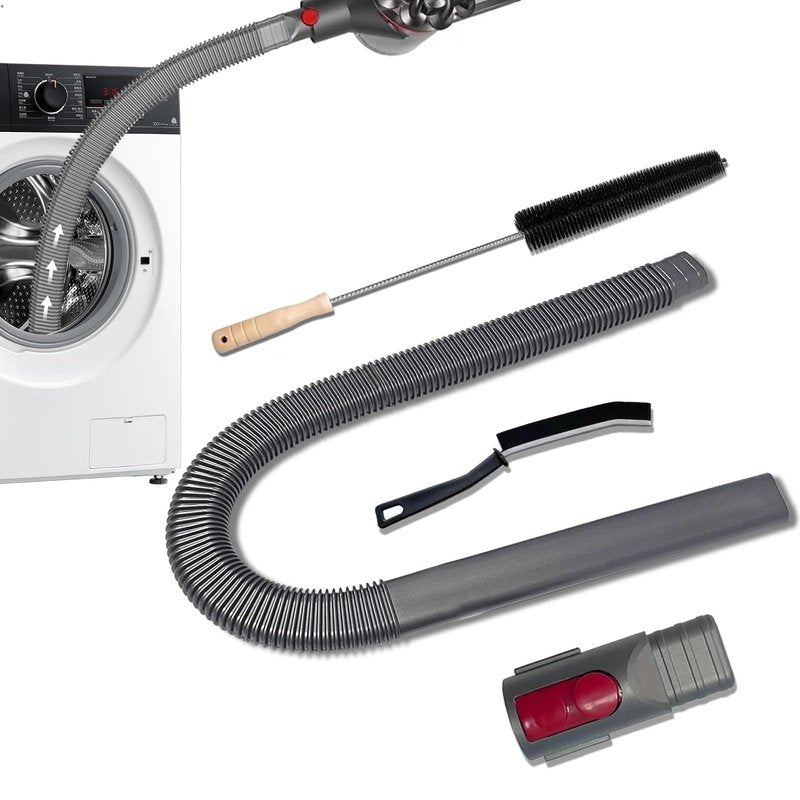 Dryer Vent Cleaner Kit Compatible With Dyson V15 V12 V11 V10 V8 V7 Gen5 Vacuum Cleaner with Dryer Lint Brush and Hard Bristle Crevice Cleaning Brush