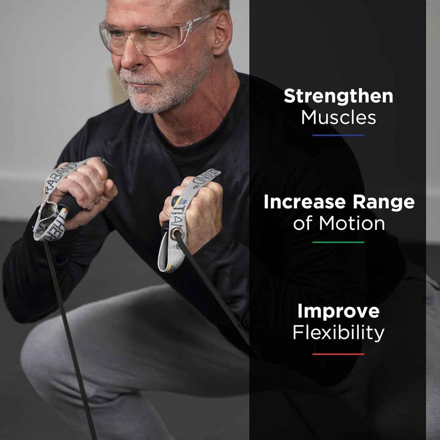 THERABAND Professional Resistance Tubes - Heavy Duty Latex Elastic for Therapy & Workouts, 50 Inch, Black