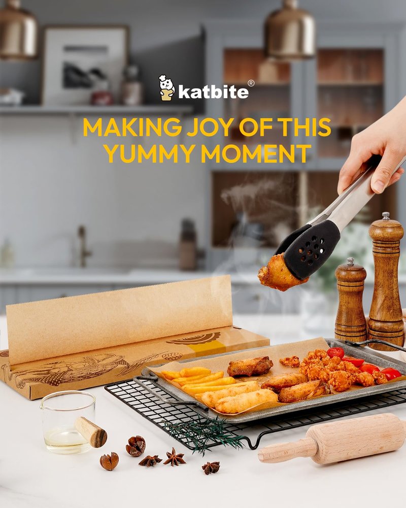 katbite 135Pcs 45 gsm Pop-Up Parchment Paper Sheets, Heavy Duty & Non-stick,10x15 In Pre-cut Unbleached Parchment Paper for Baking, Pop-Up Paper Dispenser for Cooking Wrapping Space-saving