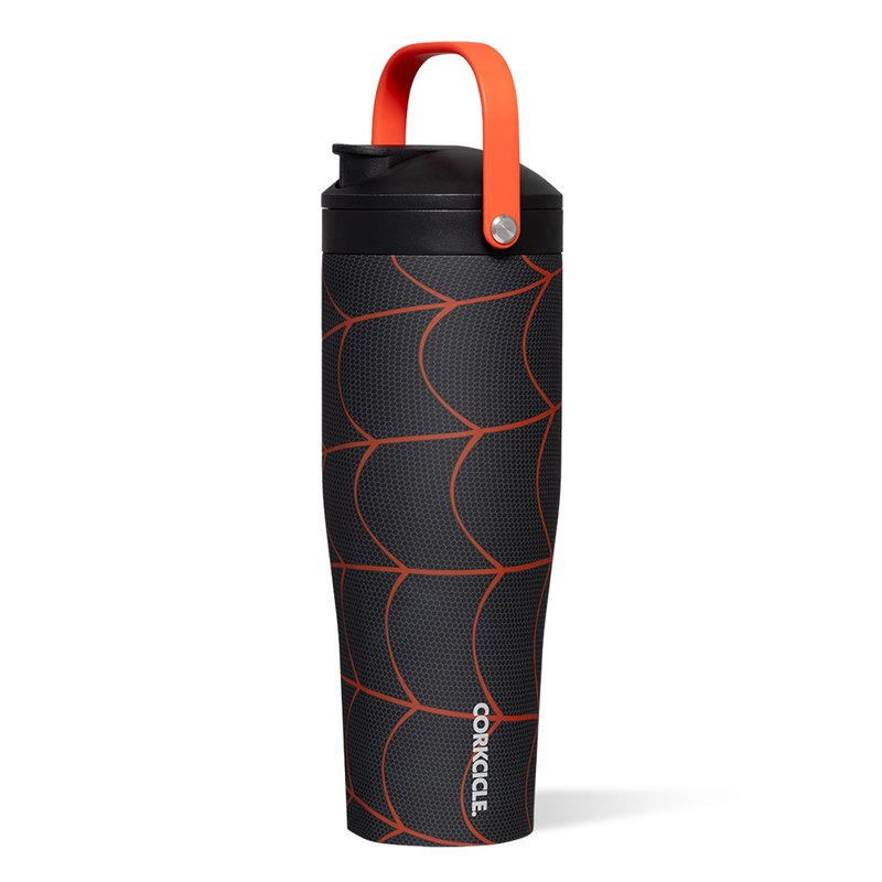 Corkcicle Protein Shaker - Built-In Agitator & Fruit Strainer Lid - 30oz - Miles Morales