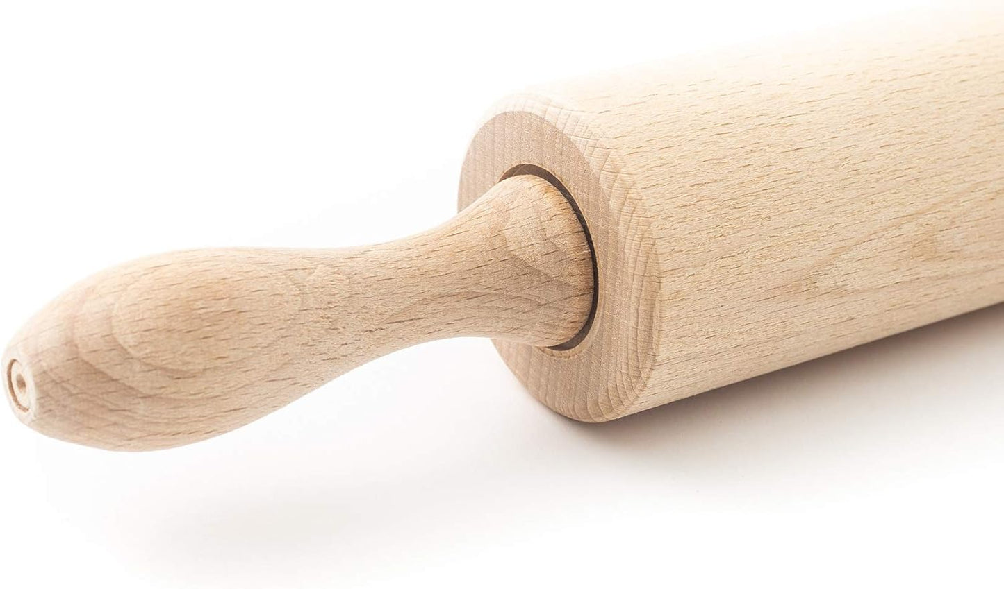 Tuuli Kitchen Professional Wooden Rolling Pin - Revolving Center, 17.3 x 2.2 Inches
