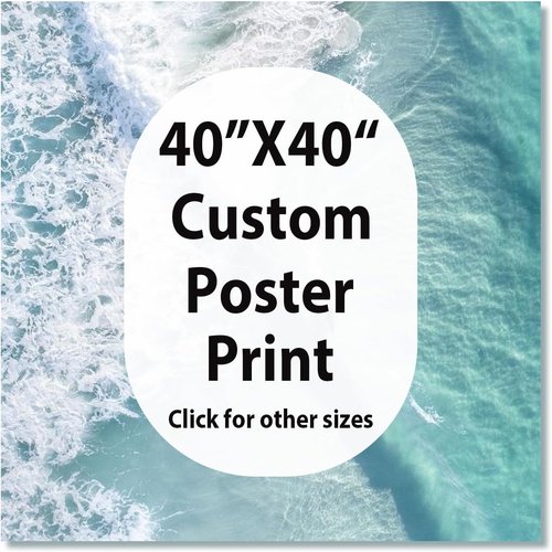 JIMUJIA Custom Canvas Art Print - Personalized 40"x40" Unframed Wall Decor for Home & Office