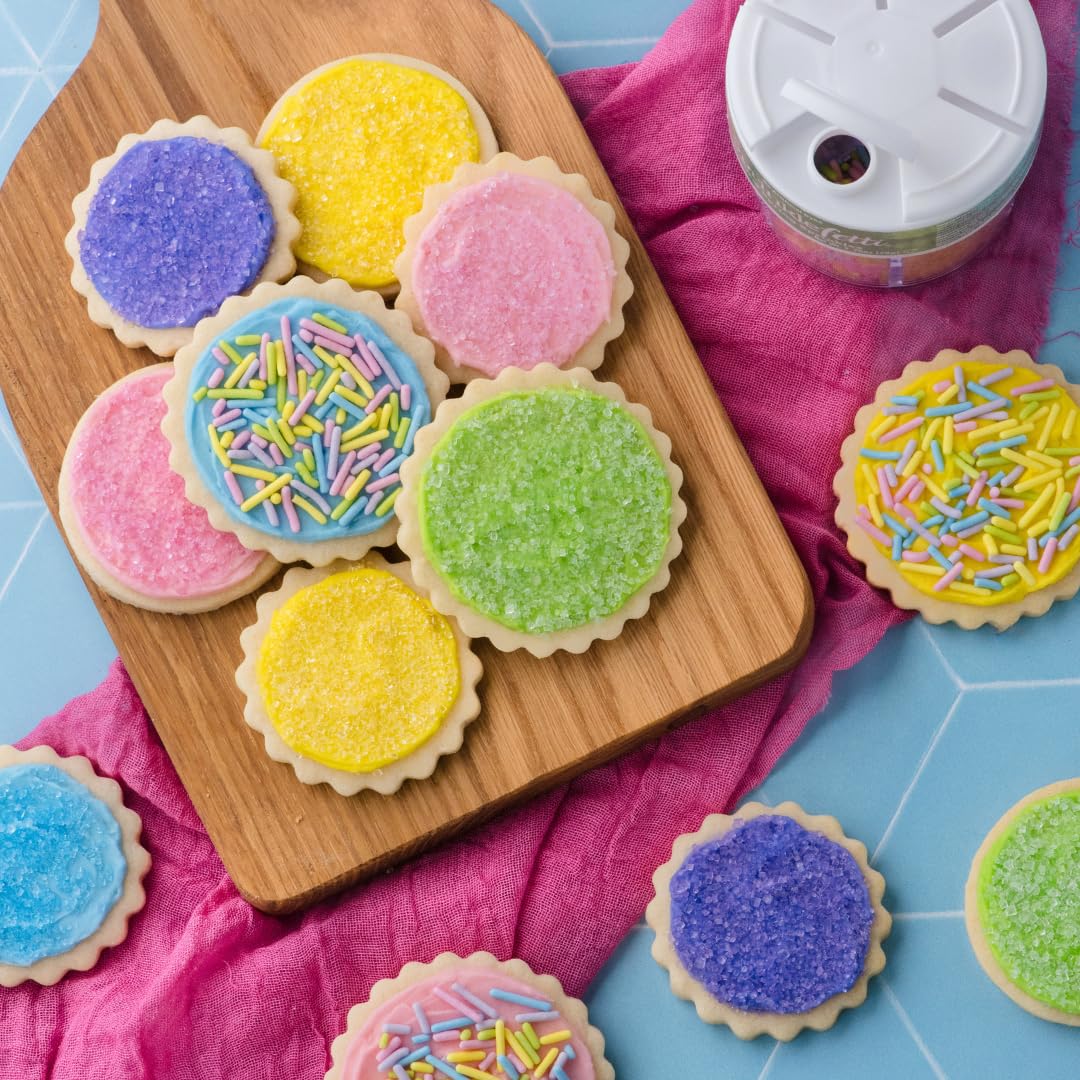 Sweets Indeed Dye-Free Pastel Sprinkles - Edible Cake Decorations in Yellow, Blue, Purple & Pink | 2.75 Ounces