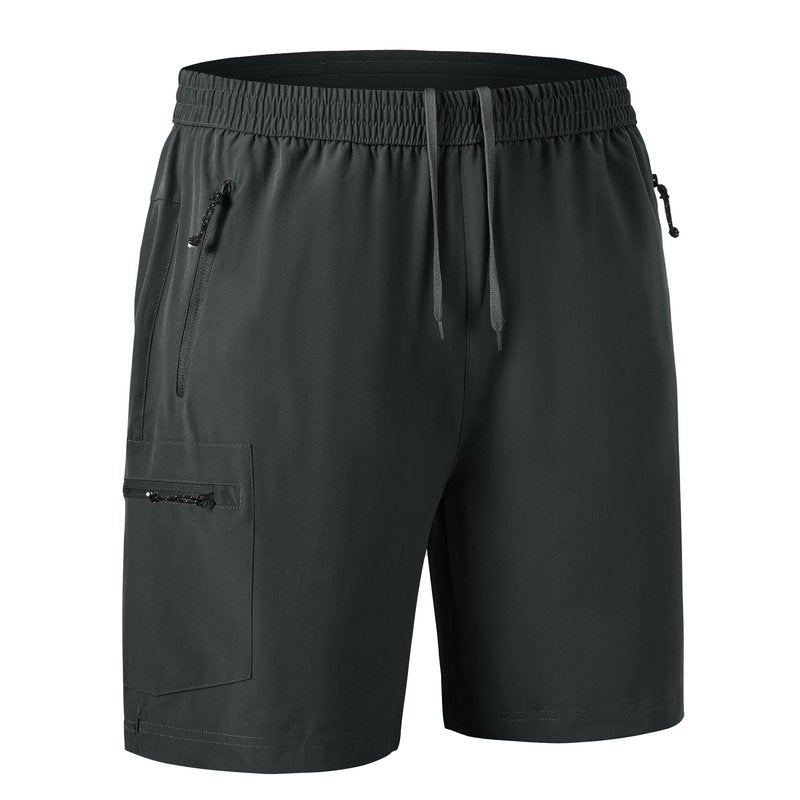 TBMPOY Men's Hiking Cargo Shorts 7" Quick Dry Athletic Running Workout Lightweight Shorts for Golf Fishing with Pockets Dark Grey 2XL