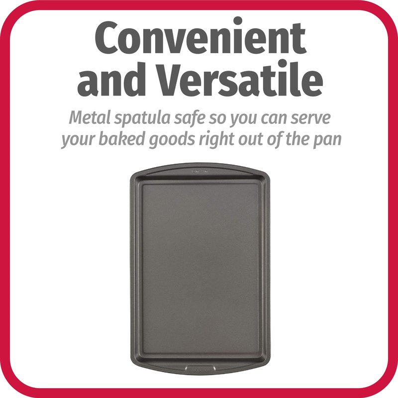 GoodCook Everyday Baking Sheet with Carbon Steel Construction & Scratch-Resistant Metal-Utensil Safe Nonstick , 9 x 13-Inch
