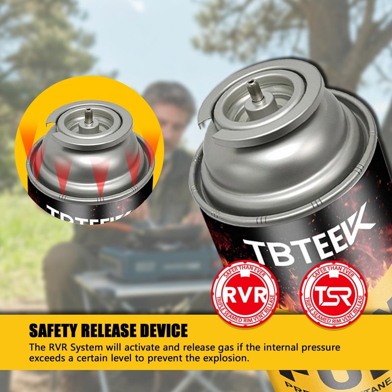 TBTeek Butane Fuel Canister, Butane Gas 8 oz, 3-Pack Premium Pure Refined Butane Gas Refill for Kitchen Torch Head, Camping Stove, Outdoor Cooking, Grilling & Emergency Use