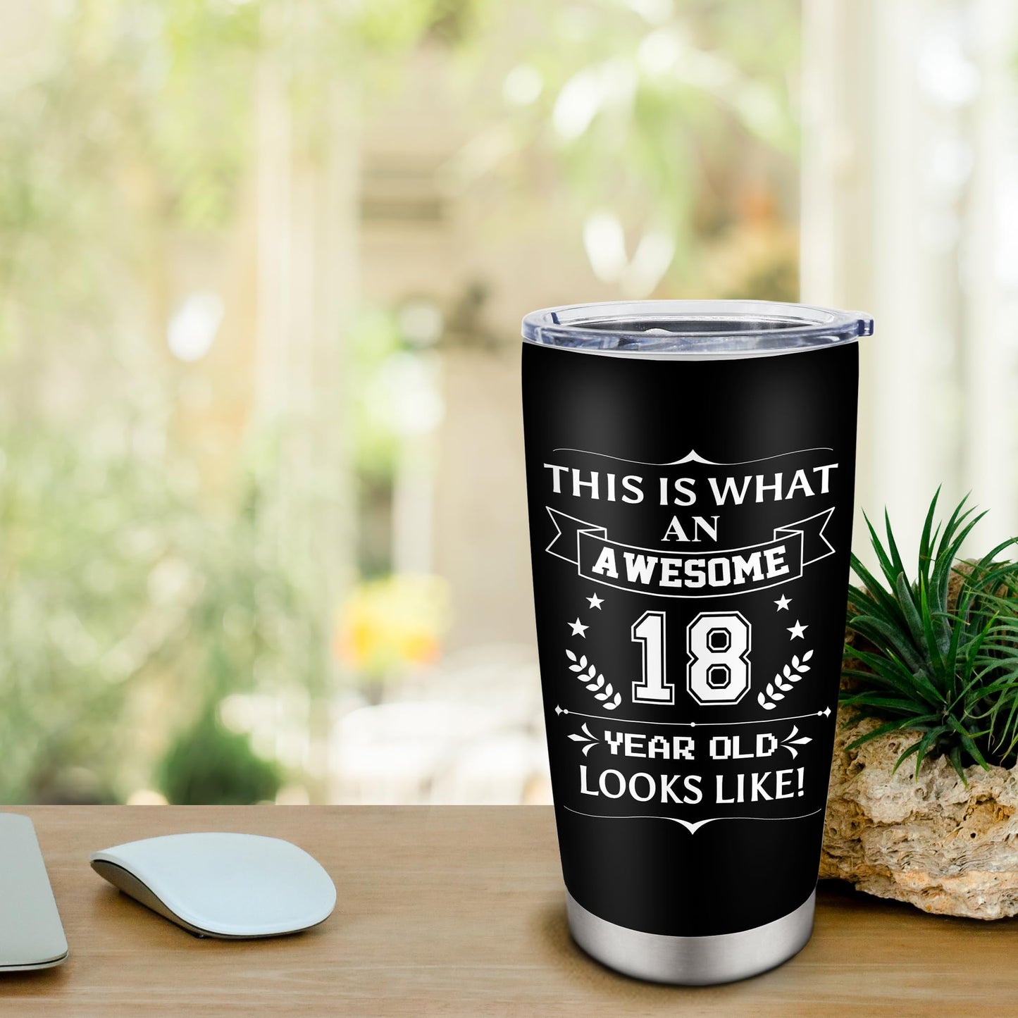 Vuxoye 18th Birthday Gifts for Boys, 18th Birthday Decorations for Boys, 18 Year Old Boy Birthday Gifts, Gift for 18 Year Old Boy, 2007 Bday Present for him, Happy 18th Bday Tumbler 20oz 1PC