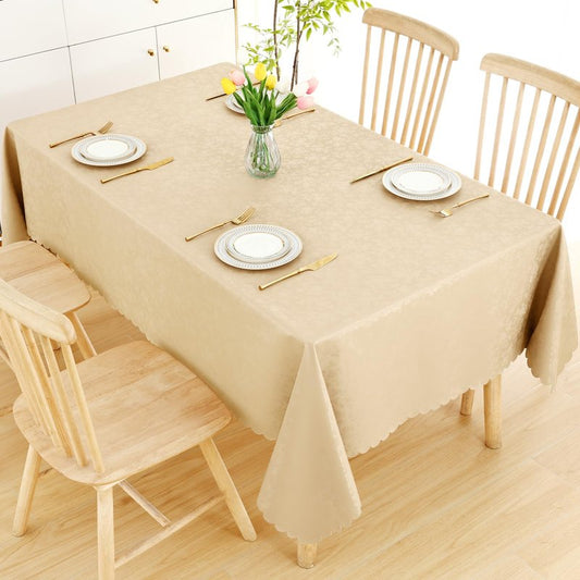 Smiry Rectangle Table Cloth, Waterproof Heavy Duty Vinyl Tablecloths, Wipeable Washable Table Cover for Kitchen and Dining Room (Champagne, 60" X 120")