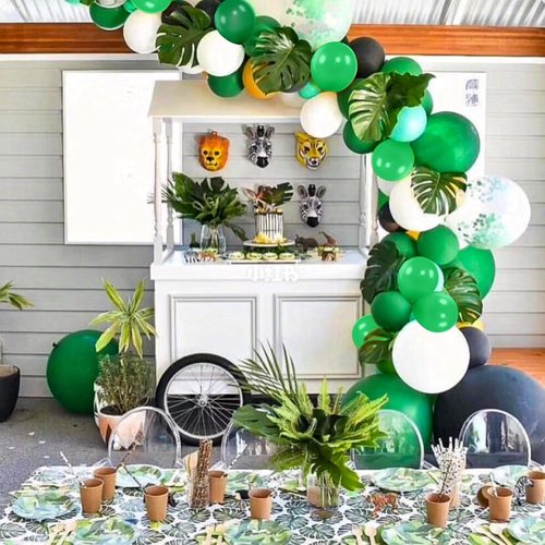 Green Balloons - 110 Pcs 5-Inch Mini Thick Latex Party Balloons for Birthday & Baby Shower Decor