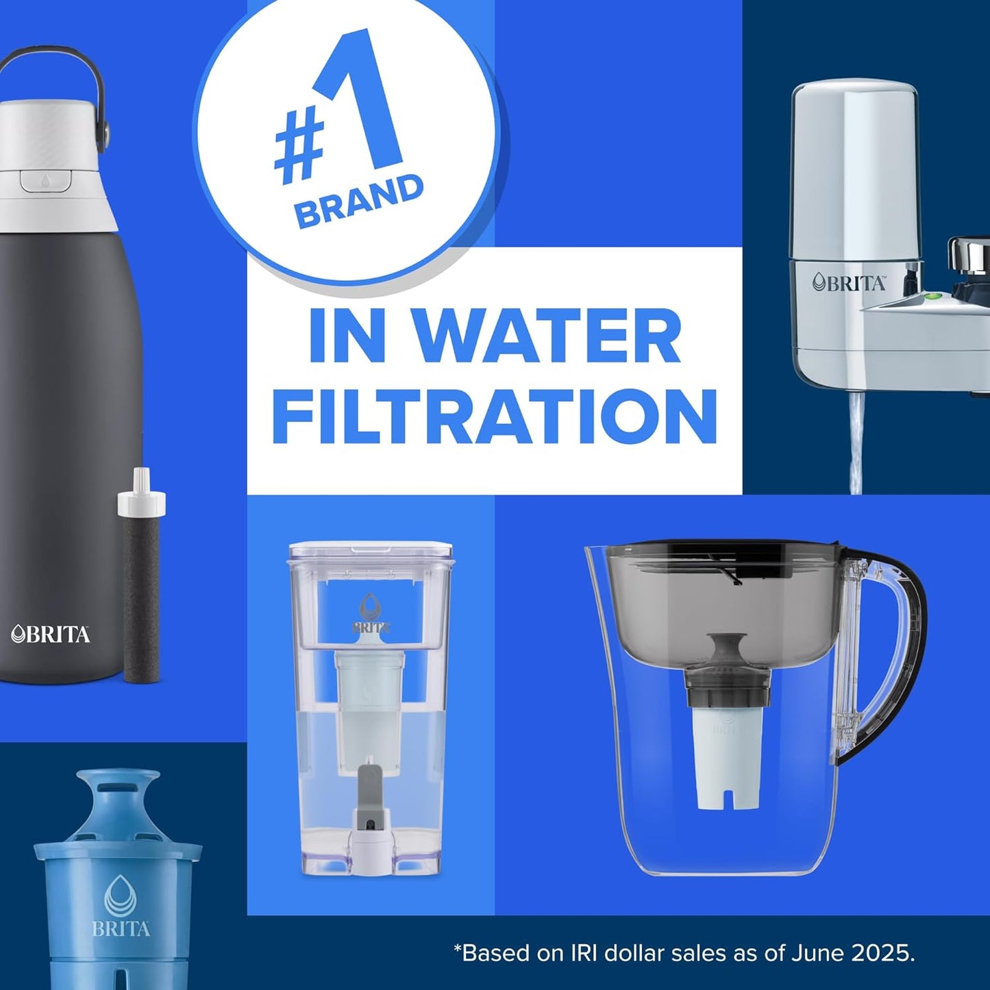 Brita Standard Water Filter - BPA-Free Pitcher Replacement | Lasts 40 Gallons, Includes 2 Filters