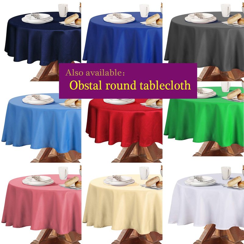 Obstal Rectangle Table Cloth, Oil-Proof Spill-Proof and Water Resistance Microfiber Tablecloth, Decorative Fabric Table Cover for Outdoor and Indoor Use (Navy Blue, 60 x 102 Inch)