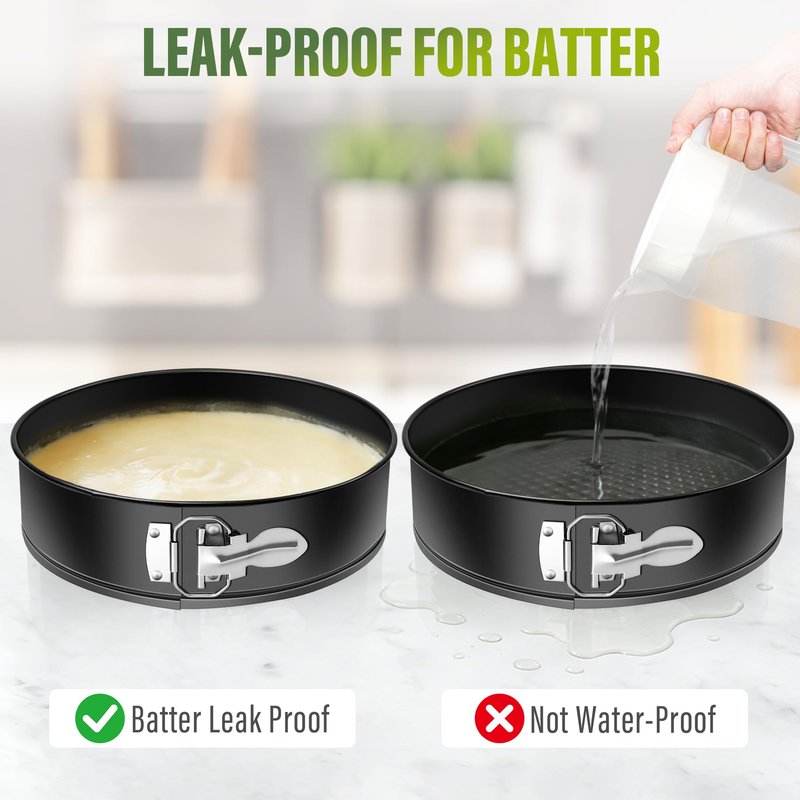 Vakoo 10 Inch Springform Pan - Nonstick, Leakproof Cheesecake Pan for Baking, Easy Release, No Parchment Paper Needed