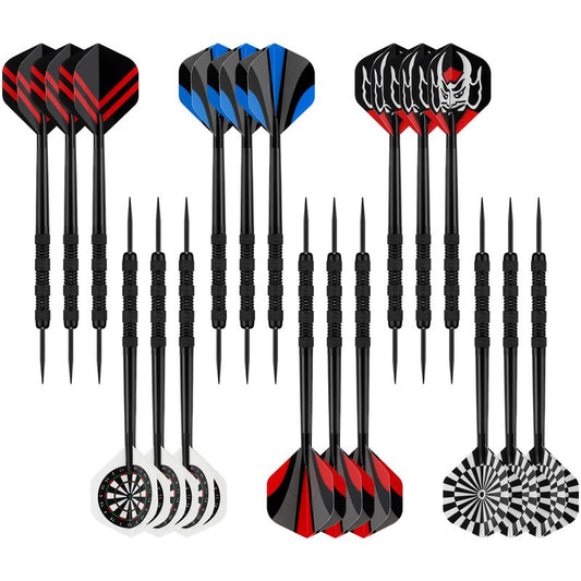 Accmor Metal Tip Darts, Steel Tip Darts, 14 Grams Professional Metal Darts, Darts Metal Tip Set, Metal Darts for Dartboard, 18 pcs ﻿