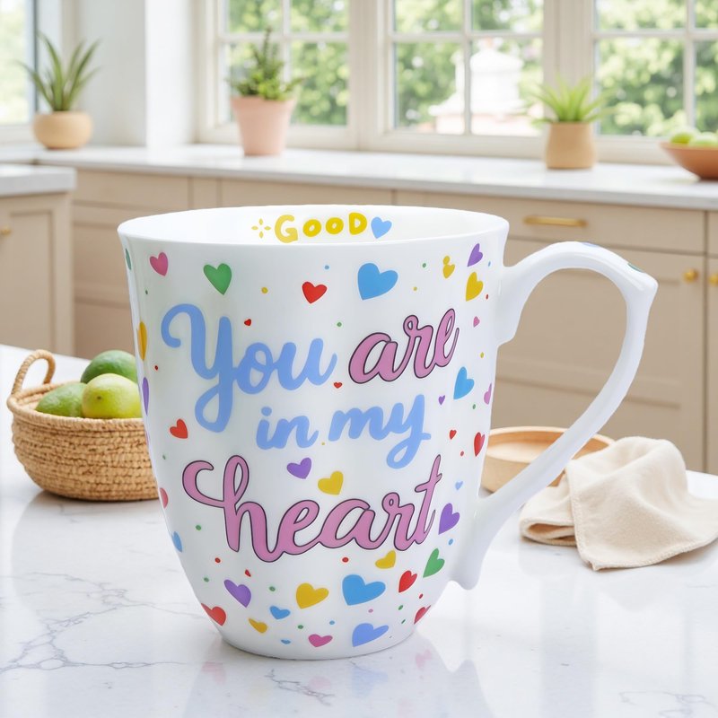 Glen Mila 13oz Cute Coffee Mug for Women Bone China Coffee Mug Cute Mugs Christmas Mugs birthday Gifts for Mom Friends